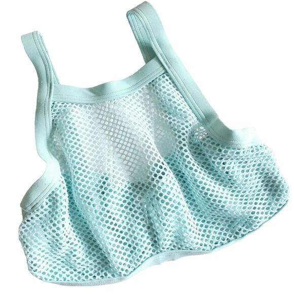 PROFILE BLUSH Gottex Caught in the Net high neck underwire bikini top Sz S D Cup - Picture 1 of 8